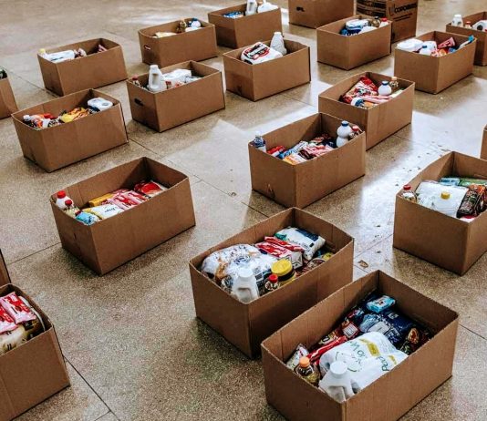 Doações reunidas na Casa do Hip Hop