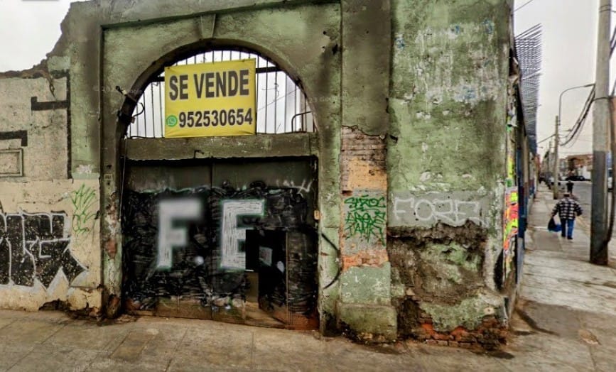 Ruínas de onde funcionou o bar La Catedral em Lima, Peru - Foto: reprodução do Google Street View, agosto de 2023