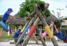 Dia de brincadeiras no Portal da Chapada em Alto Paraíso de Goiás - Foto: Acervo pessoal de Gloria Cavaggioni, da Janela