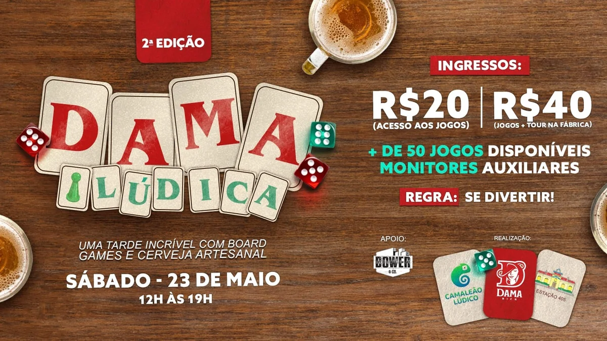 Dama Lúdica 2ª Edição: Tarde de Jogos de Tabuleiro em Piracicaba
