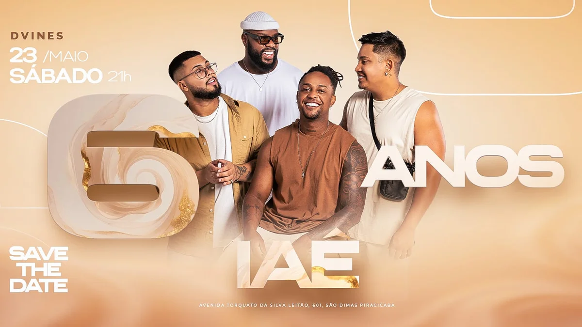 Grupo Iaê celebra 6 anos com festa no Dvines em Piracicaba