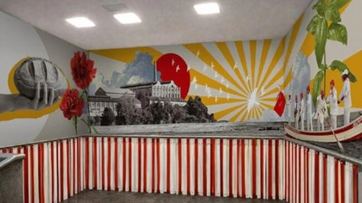 Julia Benetton celebra 200 anos da Festa do Divino em mural no Sesc Piracicaba