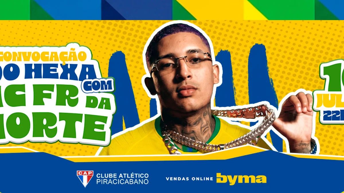 MC FR da Norte convoca o 'Hexa' em show de funk e trap no Clube Atlético Piracicabano