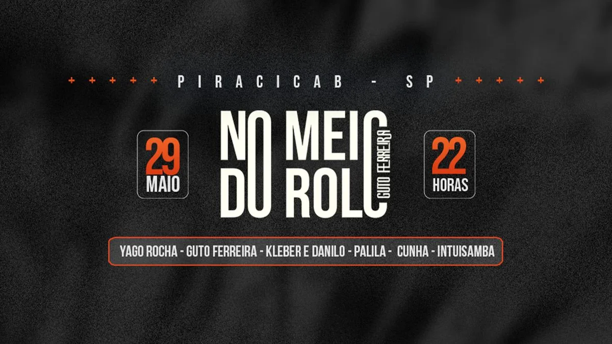 No Meio do Rolo: Samba e Pagode com Yago Rocha e convidados em Piracicaba