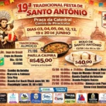 19ª Festa de Santo Antônio em Piracicaba com shows e transmissão de jogo do Brasil