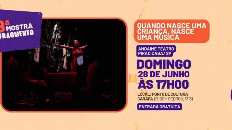 Andaime Teatro: “Quando nasce uma criança, nasce uma música” em Piracicaba