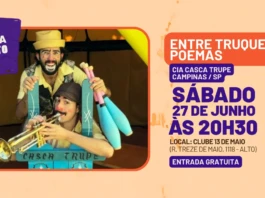 Casca Trupe apresenta "Entre Truques e Poemas" no Clube 13 de Maio