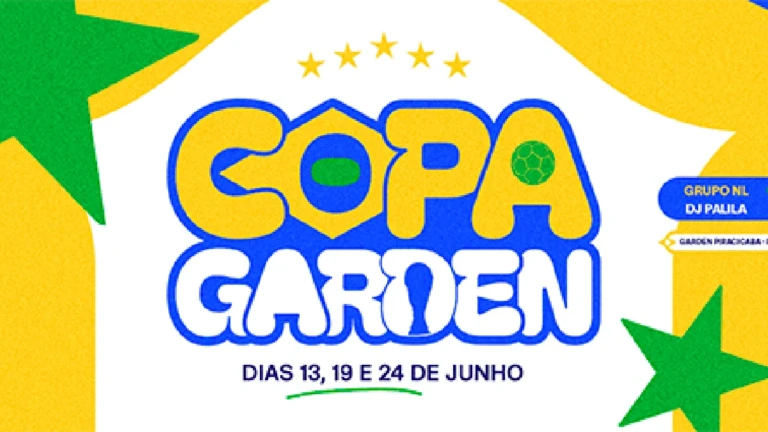 Copa Garden 2026: Transmissão de Brasil x Escócia com shows no Garden Piracicaba