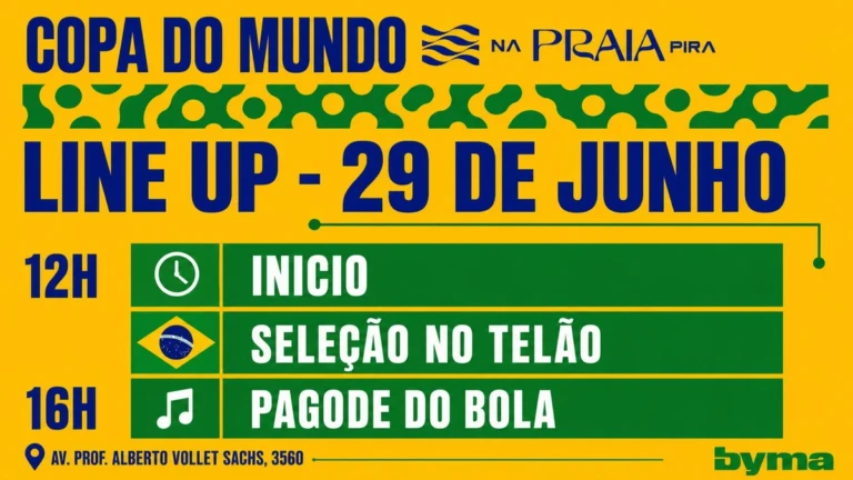 Copa na Praia: jogo Brasil x Japão, pagode e torcida em Piracicaba