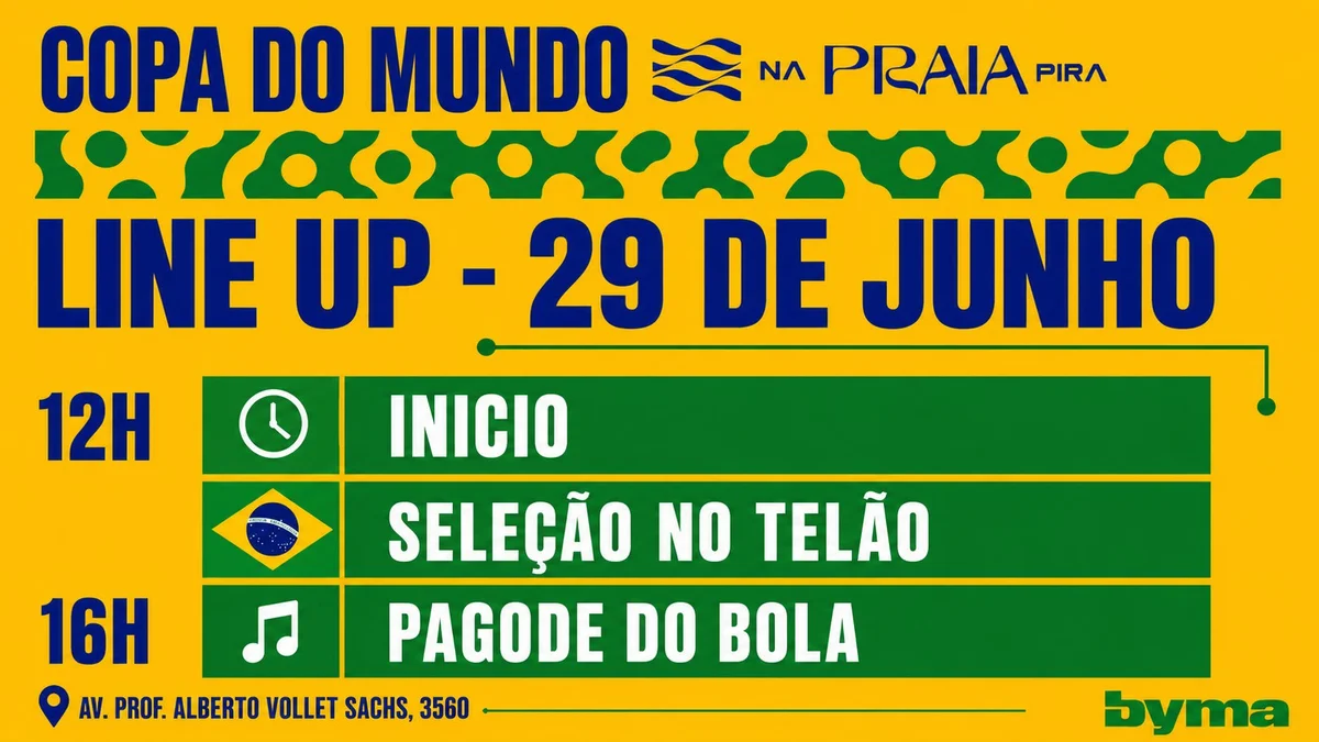 Copa na Praia: Brasil, Pagode e Torcida em Piracicaba
