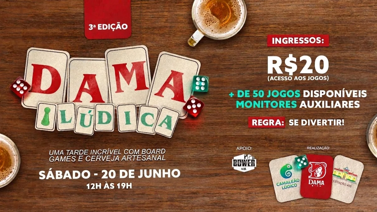 Dama Lúdica: Tarde de Jogos de Tabuleiro com Cerveja Artesanal em Piracicaba