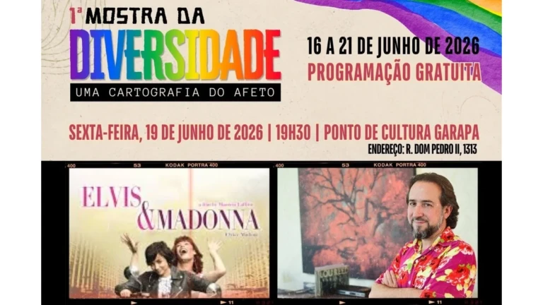 Exibição de “Elvis e Madonna” e bate-papo com o escritor Luiz Henrique Biajoni em Piracicaba