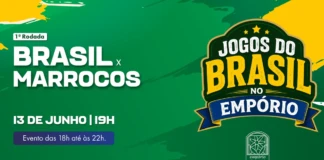 Experiência Brasil no Empório Santa Therezinha para jogo contra Marrocos