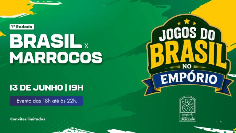 Experiência Brasil no Empório Santa Therezinha para jogo contra Marrocos