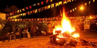 Fogueira de Festa Junina. Foto: Prefeitura de Baependi/Agência Brasili