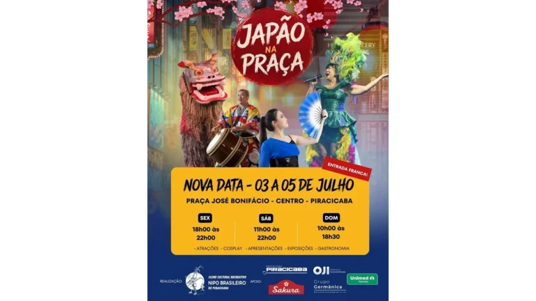 Japão na Praça em Piracicaba: festival cultural com gastronomia e cosplay