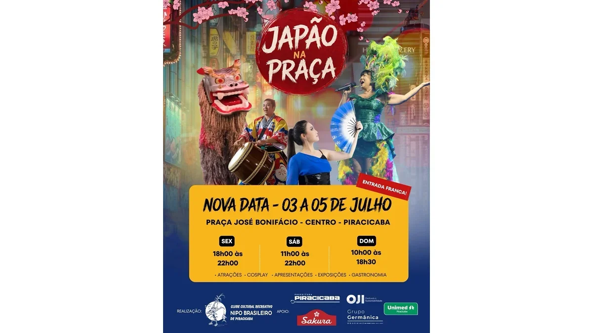 Japão na Praça em Piracicaba: Festival de Cultura Japonesa com Gastronomia e Cosplay
