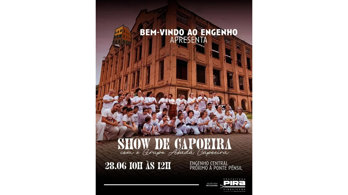 Show de Capoeira com Grupo Abadá Capoeira no Engenho Central